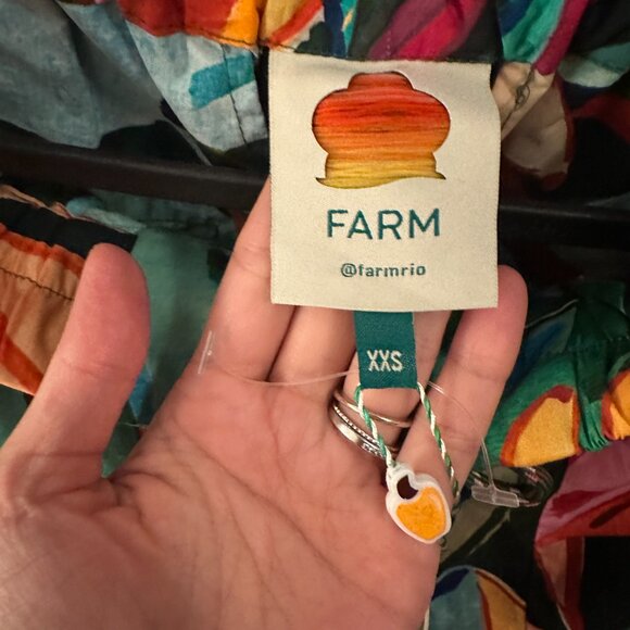 Farm Rio Banana Foliage Cargo Pants Size XXS, Fits like Size 2 - Picture 5 of 5